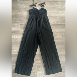 Elegant Cotton Black Jumpsuit